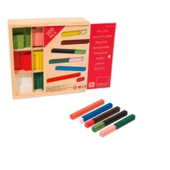 Juego de regletas Cuisenaire 300 piezas en caja madera - Goula