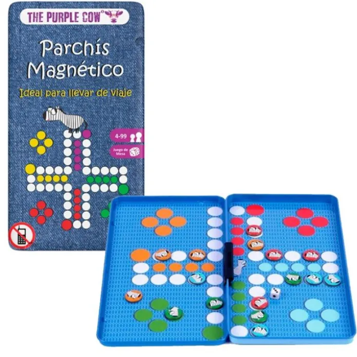 Juego en lata magnético To Go Parchís - The Purple Cow