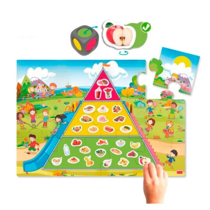 Juego la pirámide de la buena alimentación - Akros