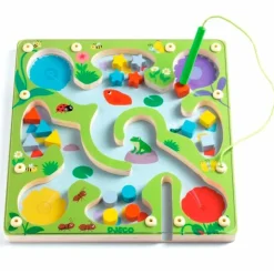 Juego magnético de madera formas y colores FrogyMaze - Djeco
