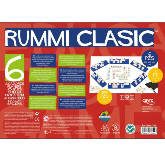 Juego Rummi Clasic 6 jugadores - Cayro