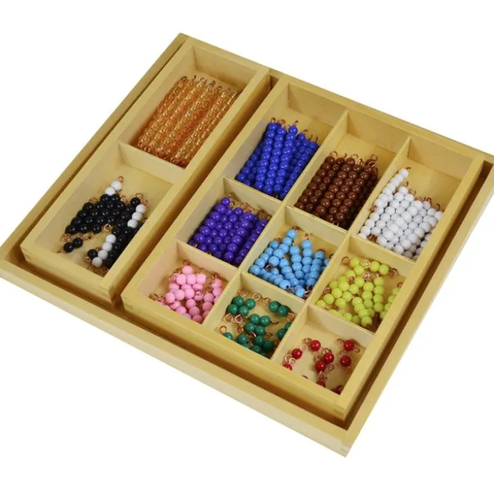 Juego serpiente positiva perlas sumar - Montessori