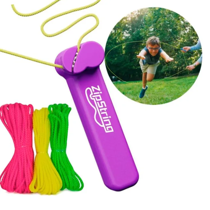 Juguete con 3 cuerdas voladoras - ZipString violeta