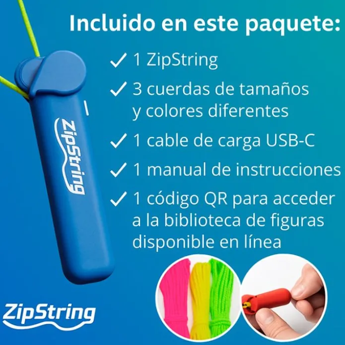 Juguete con 3 cuerdas voladoras - ZipString violeta
