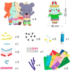 Kit 4 collages Animales divertidos - Djeco