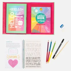 Kit creativo Lovely book of lettering escritura - Tiger Tribe