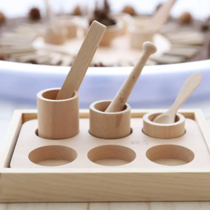 Kit de manipulación 8 piezas de madera - Enrosca