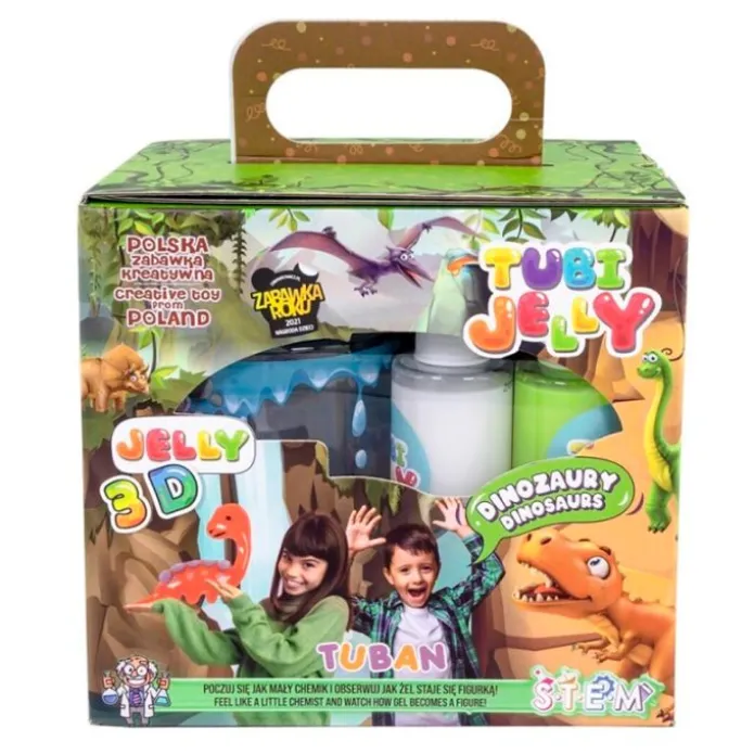 Kit gelatina 3D Tubi Jelly Dinosaurios con acuario - Tuban