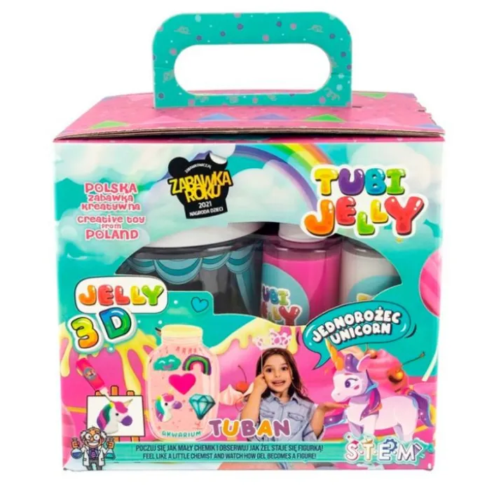 Kit gelatina 3D Tubi Jelly Unicornios con acuario - Tuban