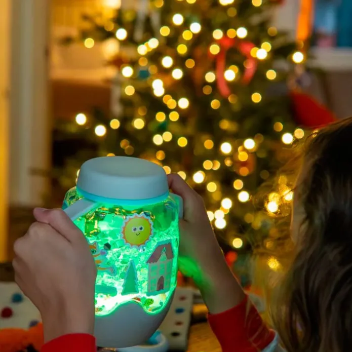 Kit jarra sensorial con luces Bola de nieve Navidad - GloPals