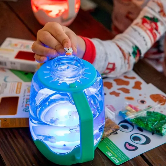 Kit jarra sensorial con luces Zoo de animales - GloPals