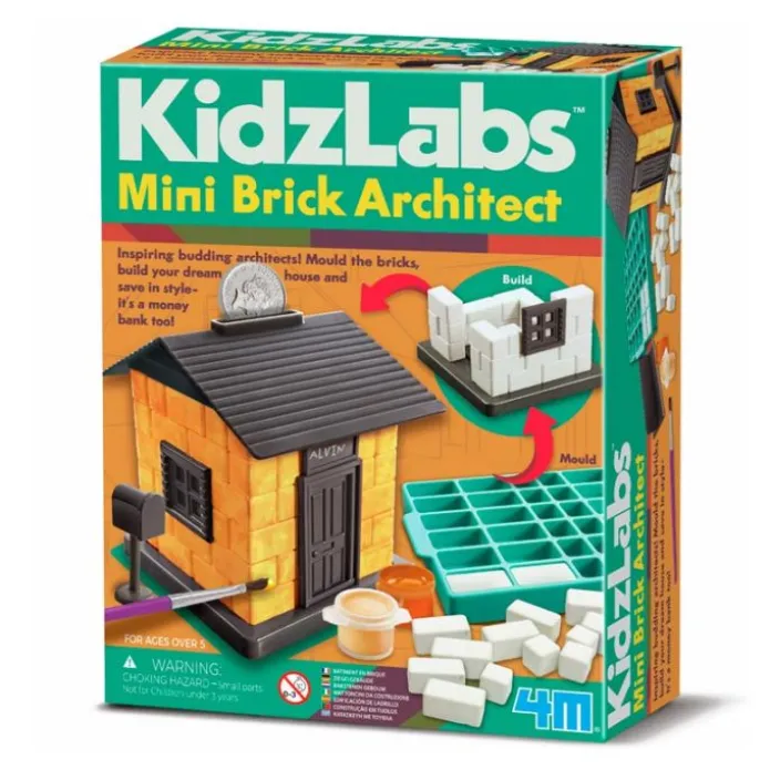Kit para construir una casita-hucha con ladrillos - KidzLabs - 4M