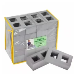 Ladrillos de construcción grandes de goma grises (40) - Playlearn