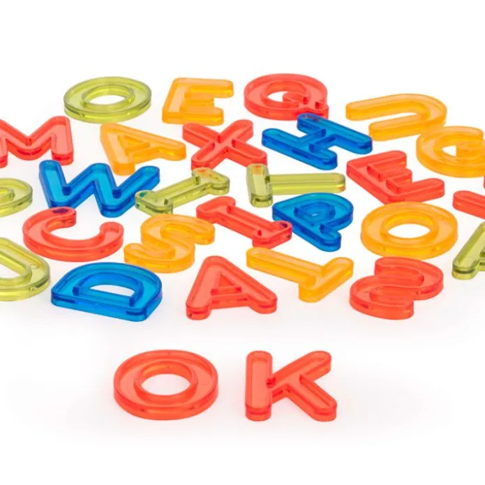 Letras abecedario mayúsculas de colores translúcidos (76) - Miniland