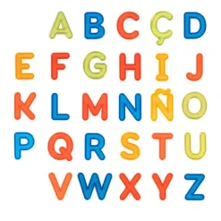 Letras abecedario mayúsculas de colores translúcidos (76) - Miniland