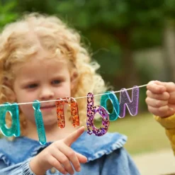 Letras abecedario minúsculas de colores con purpurina acrílicas (26) - Tickit