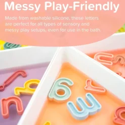 Letras mayúsculas rellenables de silicona para bandeja Play Tray (26) - Inspire My Play