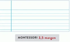 Libreta pauta Montessori 3,5 mm con margen 32 hojas A5