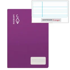 Libreta pauta Montessori 5 mm con margen 32 hojas A5
