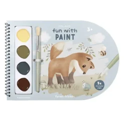 Libro con pincel y acuarelas Amigos del Bosque - Little Dutch