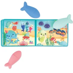 Libro de baño Fiesta bajo el mar y 3 peces rociadores - Janod