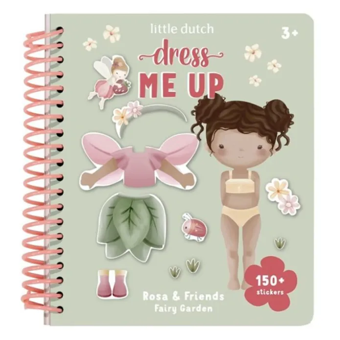 Libro de pegatinas Viste a Rosa Jardín de Hadas - Little Dutch