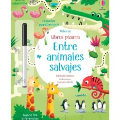 Libro pizarra Entre animales salvajes - Usborne