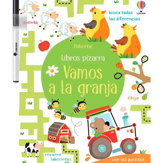 Libro pizarra Vamos a la granja - Usborne