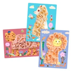 Láminas animales con lana y velcro (4) - Djeco