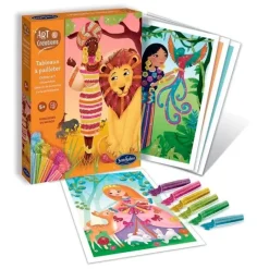 Láminas para colorear con purpurina Princesas del mundo Art & Créations - SentoSphère