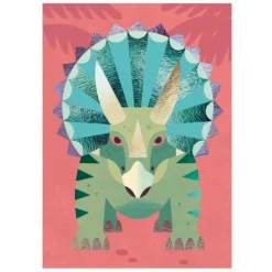 Láminas para completar con papel metalizado Dinosaurios - Djeco