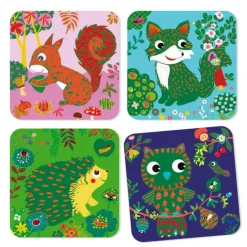 Láminas para rascar Pequeños animales - Djeco