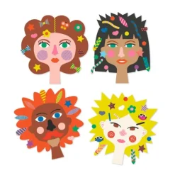 Láminas para recortar y decorar con pegatinas Peluquería - Djeco