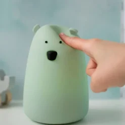 Lámpara quitamiedos Oso táctil verde - Rabbit & Friends