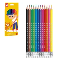 Lápices de colores con goma (12) - Janod