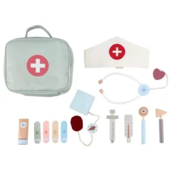 Maletín de médico o doctor con accesorios de madera - Little Dutch