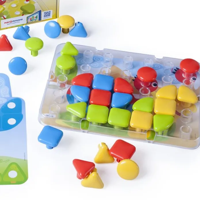Maletín Pegs con pinchos de colores de 4 cm - Miniland