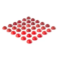 Mandala con 36 semiesferas de madera rojas - Grapat