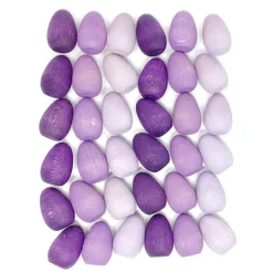 Mandala huevos con 36 huevos de madera colores púrpuras - Grapat