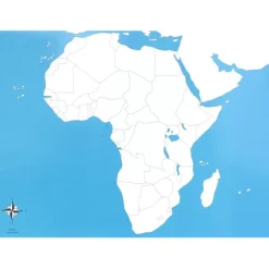 Mapa de África sin nombres - Montessori
