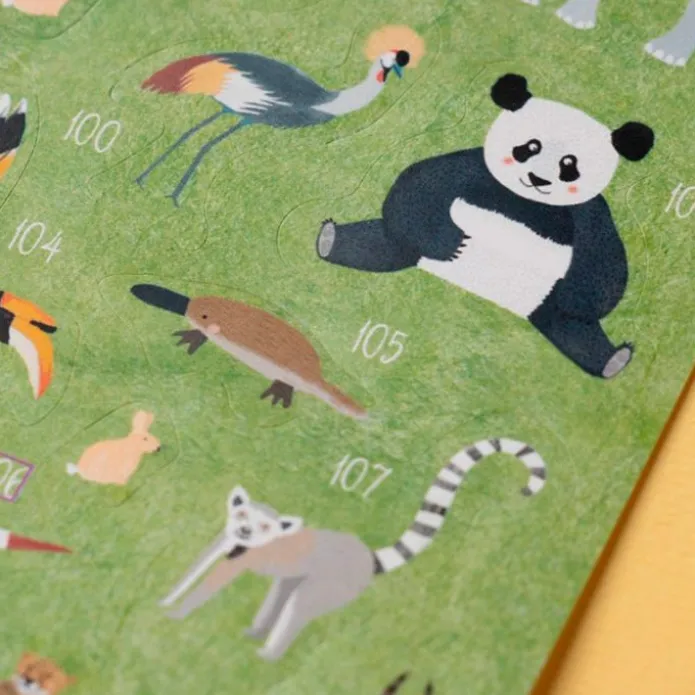 Mapamundi para completar con 165 pegatinas Animal World - Londji