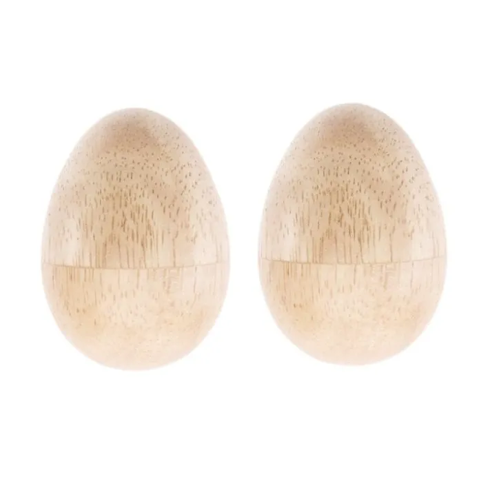 Maracas de madera con forma de huevos (2) - Montessori
