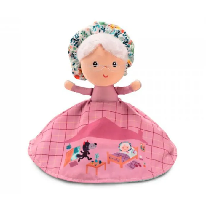 Marioneta reversible Caperucita Roja, lobo y abuelita - Lilliputiens