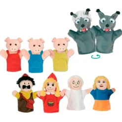 Marionetas Caperucita Roja y Los tres Cerditos - Akros