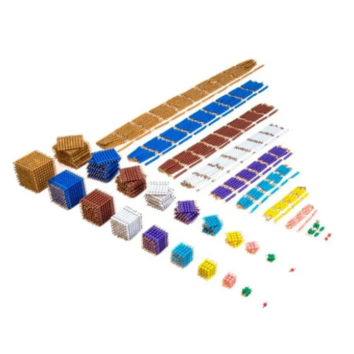 Material completo de perlas para gabinete - Montessori