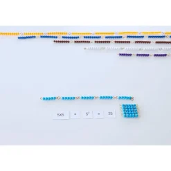 Material completo de perlas para gabinete - Montessori