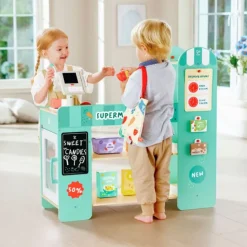 Mercado inteligente de madera con accesorios - Hape