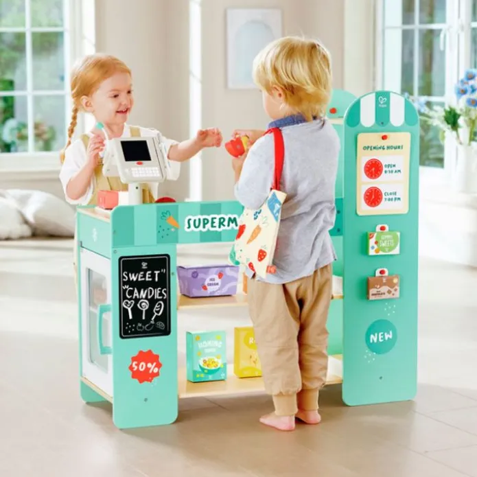 Mercado inteligente de madera con accesorios - Hape