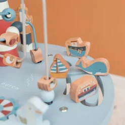 Mesa de actividades de madera peces y barcos - Little Dutch