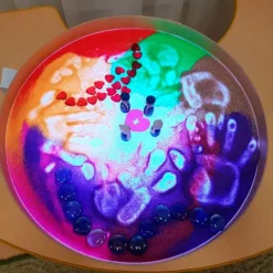 Mesa de luz de LEDS de colores con bordes 47 cm - JonEly